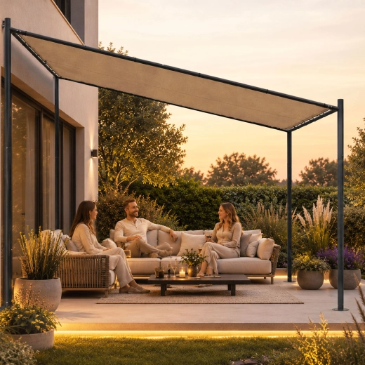 Moderná pergola 3 × 3 m na terasu aj do záhrady