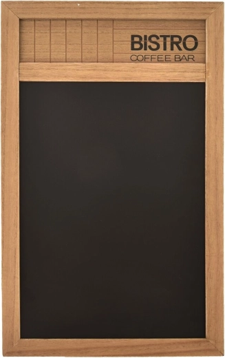 Nástenná tabuľa bistro s hnedým dreveným rámom 34 × 55 cm