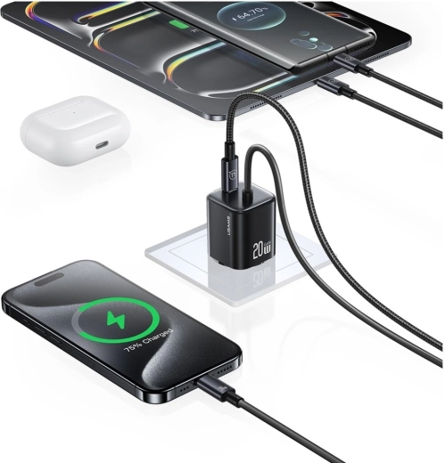 Nabíjajte dve zariadenia súčasne (2× USB‑C)