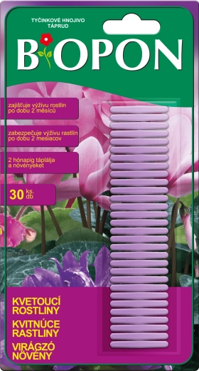 BOPON tyčinkové hnojivo pre kvitnúce rastliny 30 ks