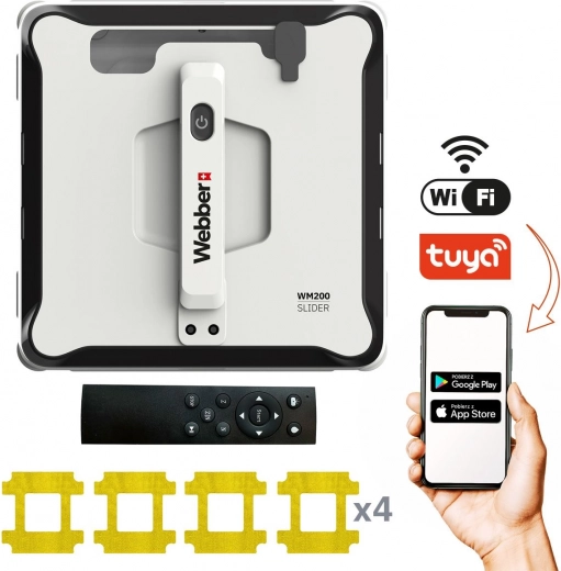 Robotický čistič okien Webber s aplikáciou a nádržkou