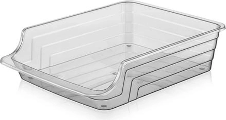 Plastový organizér MAXI 34 × 24,5 × 8 cm, číry antracit