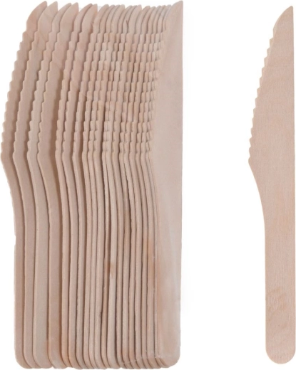 Drevené jednorazové nože 16,5 cm – 20 ks
