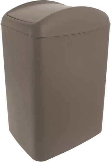 Odpadkový kôš Waste s výklopným (kolískovým) vekom 5 l hnedý
