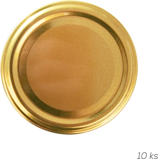Kovové zaváracie viečko twist-off Gold 82 mm, 10 ks