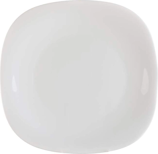 Plytký tanier Parma 27 × 27 cm – biely sklenený