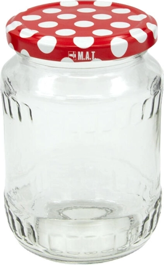 Zaváracie poháre 370 ml TWIST 66 s bodkovaným viečkom, sada 8 ks