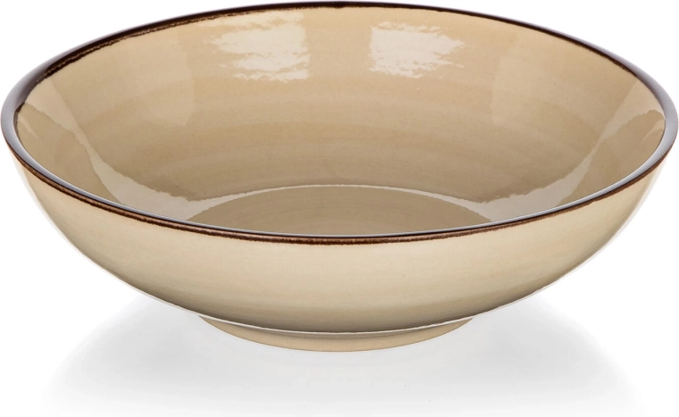 Hlboký keramický tanier 18 cm krémový Palas