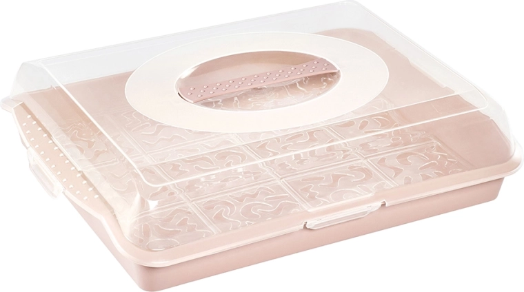Nádoba na tortu a zákusky Party-Butler Nordic Pink 45 × 35 × 11 cm
