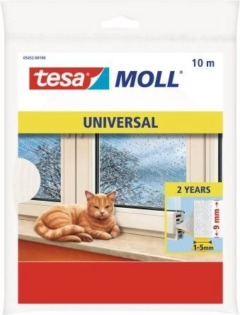 Okenné tesnenie z peny 9 × 6 mm, biele, 10 m