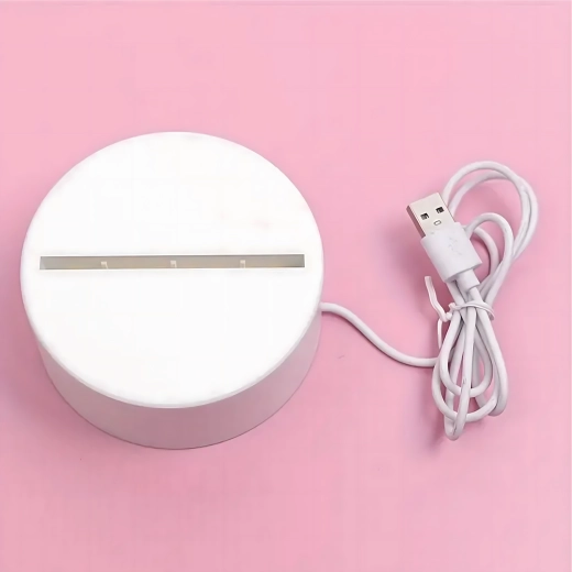 Nočná LED lampička srdce 3D ilúzie na USB