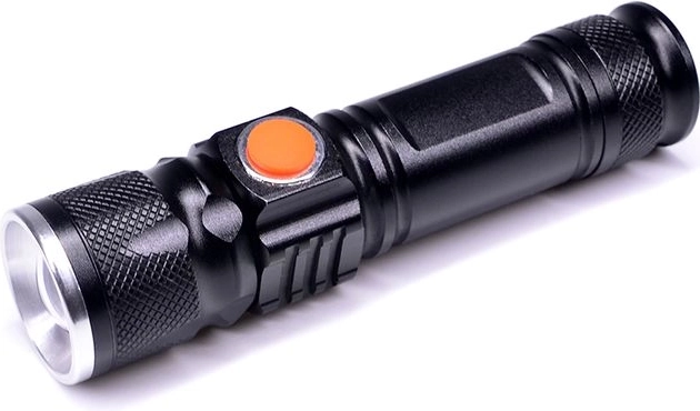 Solight nabíjacia LED vrecková baterka 200 lm so zoomom