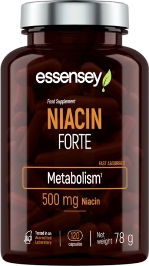 Essensey Niacin Forte vitamín B3 500 mg, 120 kapsúl