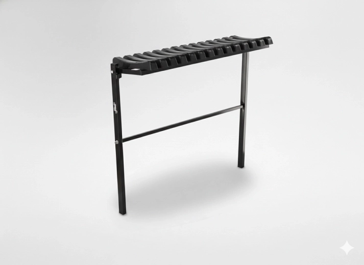 Skladacia cintorínska lavica 86 cm – čierna