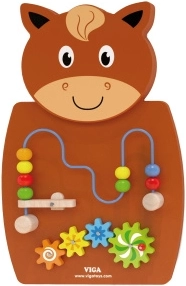 Drevená aktivná doska kôň - VIGA Montessori