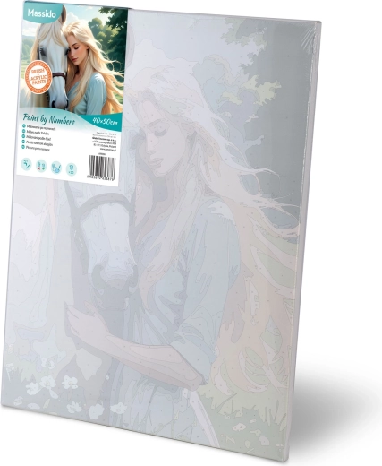 Predtlačené plátno s očíslovanými zónami