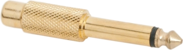 Pozlátená redukcia RCA zásuvka na 6,3 mm jack zástrčku mono
