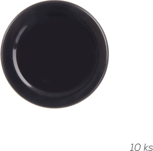 Kovové viečko TO 53 (53 mm) čierne, 10 ks