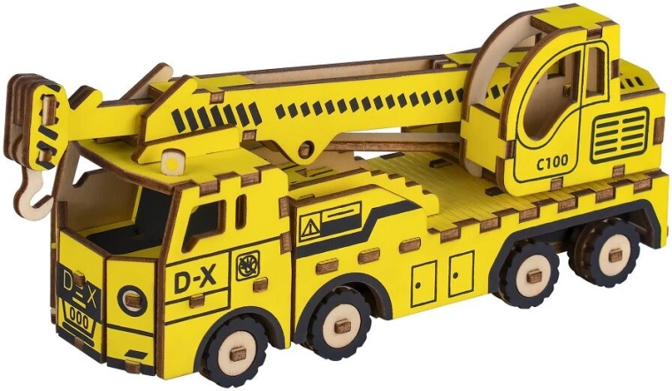 Drevené 3D puzzle Žeriavový voz