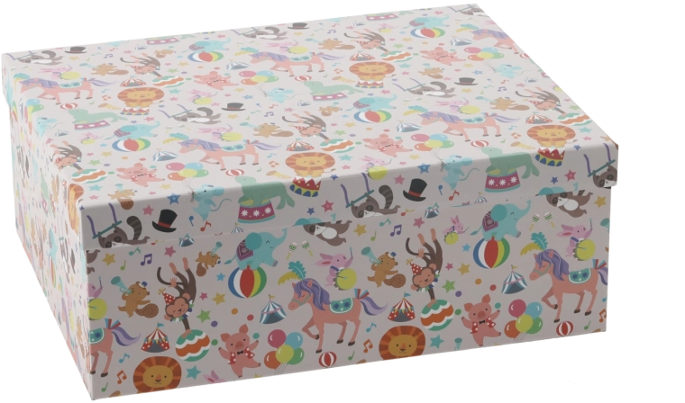 Farebná darčeková krabička so zvieratami 26,2 × 20,3 × 10,2 cm – 1 kus