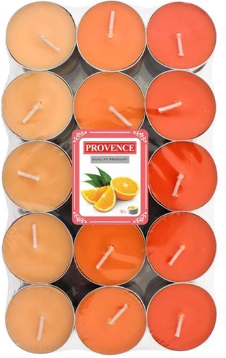 Vonné čajové sviečky Provence pomaranč 30 ks