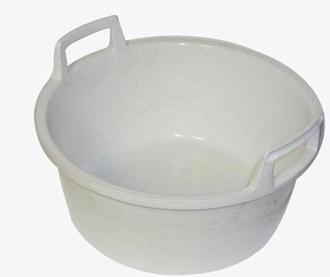 Plastový škopok 43 cm s uchami granit
