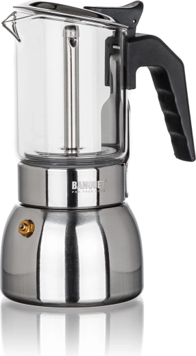 Kávovar moka LENA 4 šálky nerez sklo 200 ml