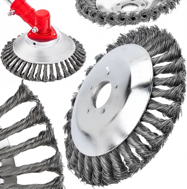 Drôtená kefa na vyžínač 200 mm na odstraňovanie buriny a machu