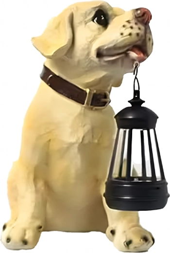 Realistická soška psíka ako dizajnový akcent