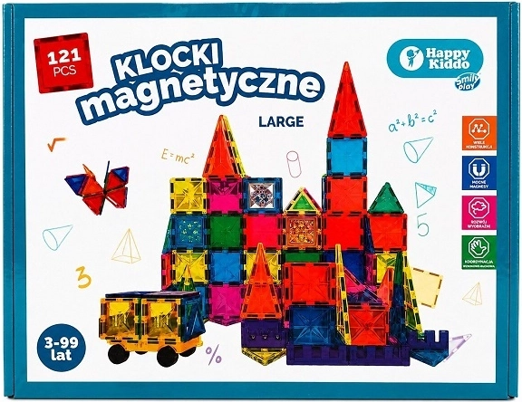 SmilyPlay magnetická stavebnica 121 ks
