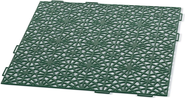 Záhradné protišmykové dlaždice Mosaic 39,7 × 39,7 cm – zelené, spojovacie plastové moduly