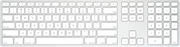 Bezdrôtová hliníková klávesnica pre Mac s USB‑C donglom, strieborná