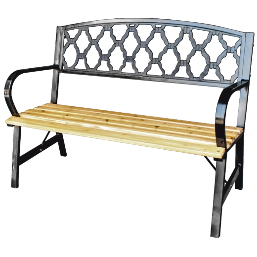 Záhradná lavička Garden Line 120 cm s ozdobným operadlom