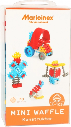 Stavebné bloky Mini Wafle 70 ks pre chlapcov Marioinex