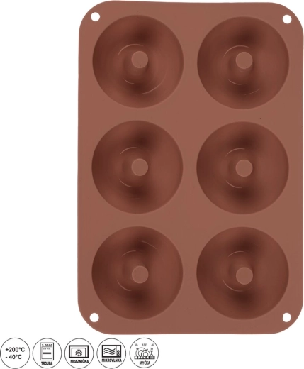 Silikónová forma na donuty pre 6 kusov