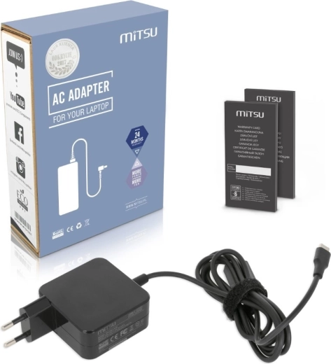 Napájací adaptér Mitsu pre notebook 45 W USB-C Power Delivery