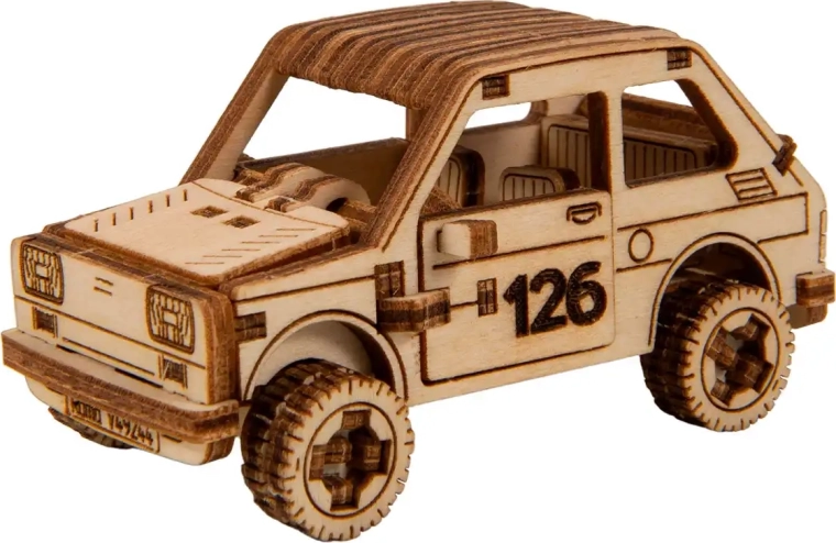 Drevené 3D puzzle – rallye auto model 3