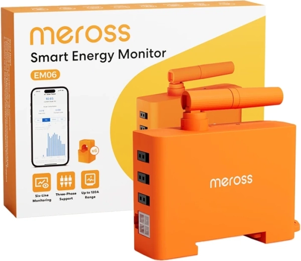 Inteligentný monitor spotreby energie Meross EM06P-EU s Wi‑Fi