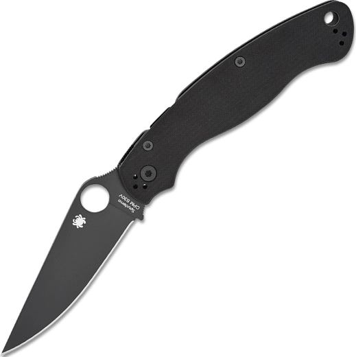 Zatvárací nôž Spyderco Military 2 All Black, G10, DLC povrch