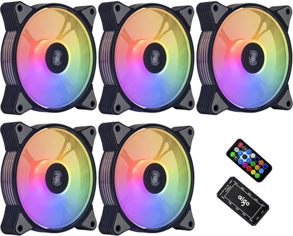 Sada ventilátorov AIGO 120 mm ARGB 5 v 1