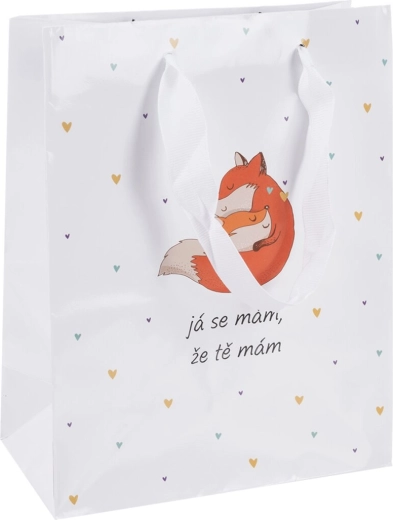 Darčeková papierová taška „Ja sa mám…“ 26 × 10 × 32 cm