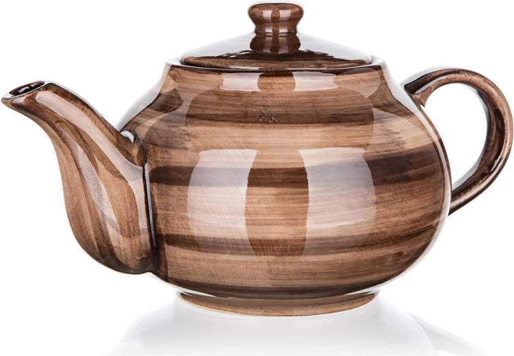 Keramická kanvica na čaj 0,9 l PALAS hnedá