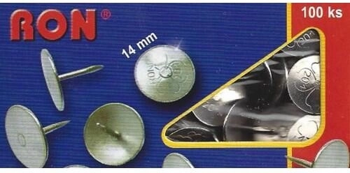 Kobercové pripináčiky veľké 14 mm, niklované (100 ks)