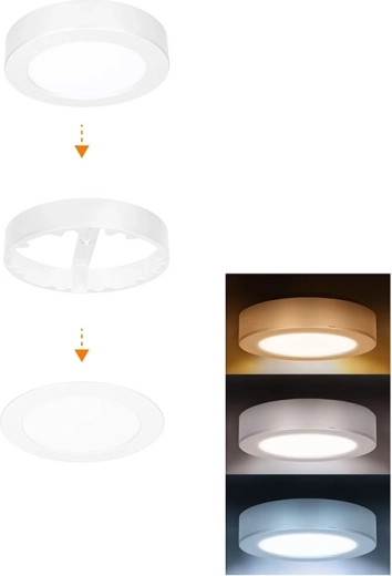 Solight LED mini panel do kúpeľne 2v1, 12 W, 1020 lm, IP54, biely