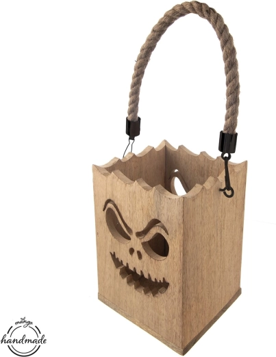 Svietnik z mangového dreva MANGO halloween