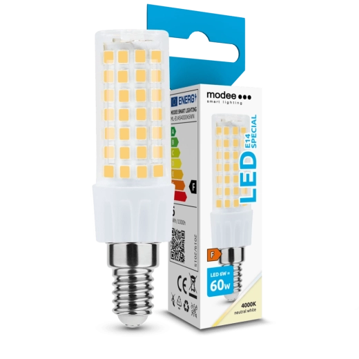 Modee Lighting LED keramická žiarovka E14 6 W 4000 K, 600 lm