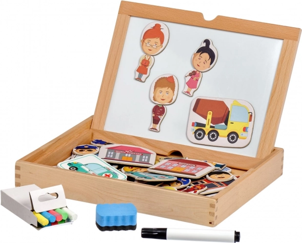 Magnetická hra v kufríku – Uhádneš moje povolanie? LUCY & LEO