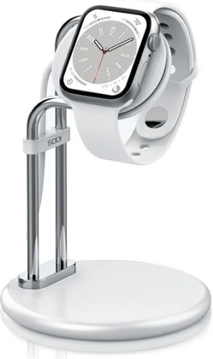 Hliníkový stojan pre Apple Watch na nabíjanie – strieborný