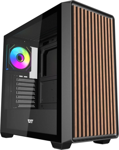 Počítačová skriňa Darkflash DS900WD ATX, čierna, so 4 ventilátormi