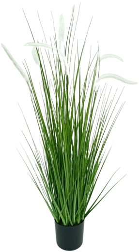 Umelá tráva Pennisetum biela v kvetináči 90 cm
